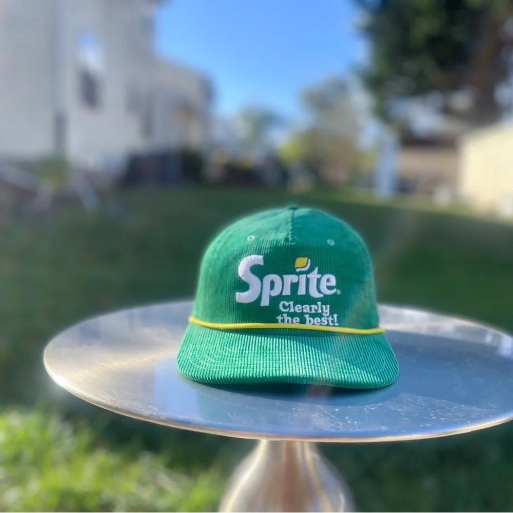 Vintage sprite corduroy hat green